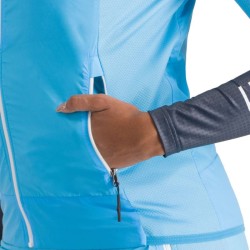 женская куртка с коротким рукавом Sportful Rythmo W Puffy 2024 голубая
